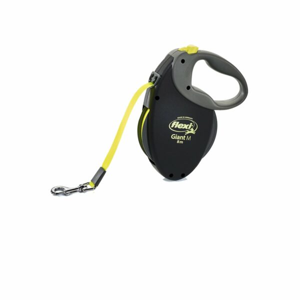 flexi Rollleine Giant Gurt 8 Meter M - black / Neonyellow