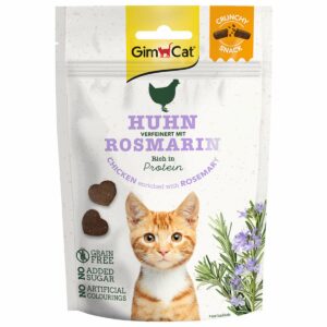 GimCat Crunchy Snacks Hühnchen mit Rosmarin 10x50g