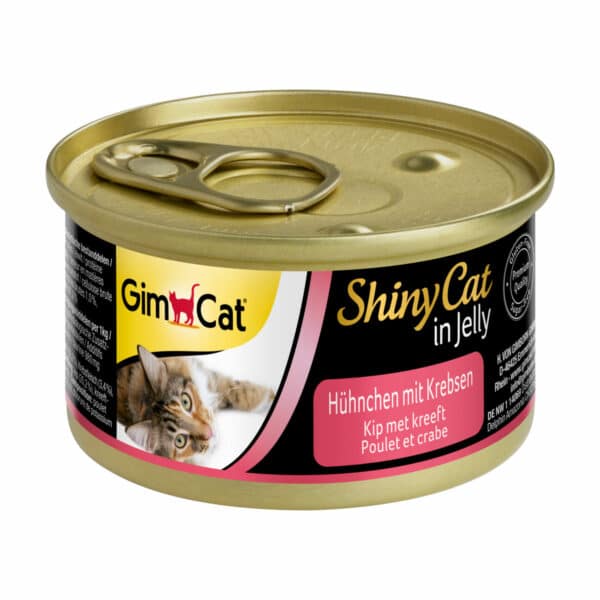 GimCat ShinyCat in Jelly 24x70g Hühnchen mit Krebsen