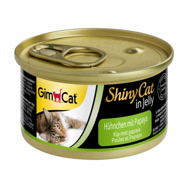 GimCat ShinyCat in Jelly 24x70g Hühnchen mit Papaya