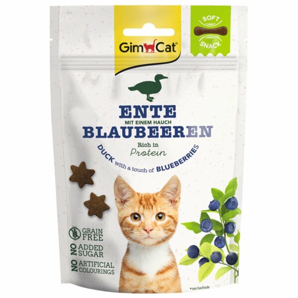 GimCat Soft Snacks Ente mit Blaubeeren 5x60g