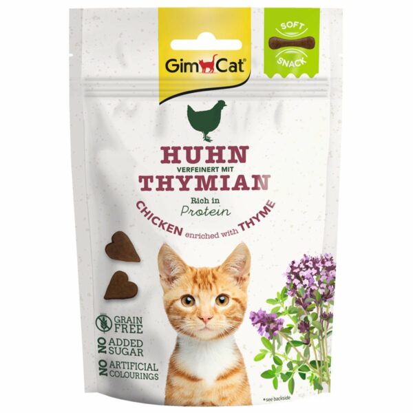 GimCat Soft Snacks Hühnchen mit Thymian 10x60g