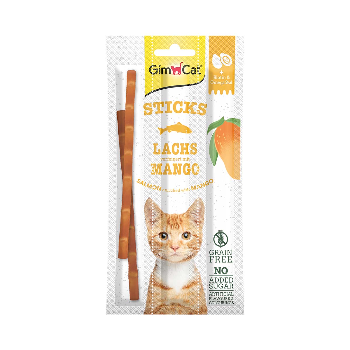 GimCat Superfood DuoSticks mit Lachs & Mangogeschmack 6x3 Stück