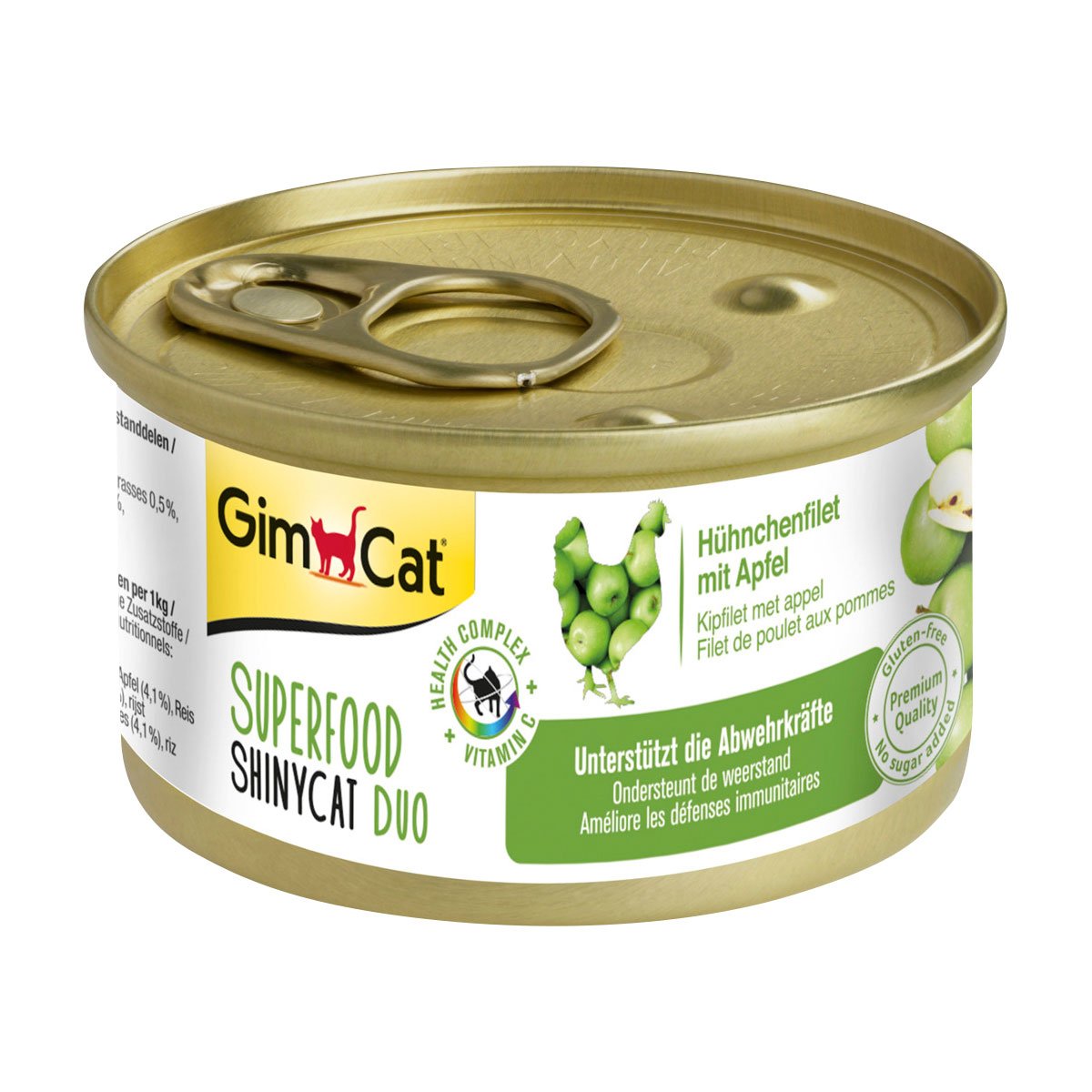 GimCat Superfood ShinyCat Duo Hühnchenfilet mit Äpfeln 24x70g