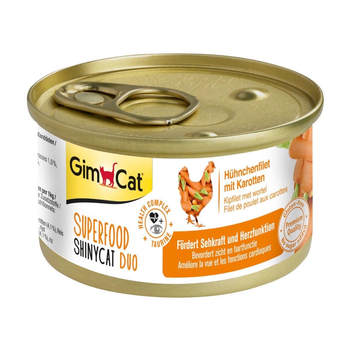 GimCat Superfood ShinyCat Duo Hühnchenfilet mit Karotten 24x70g