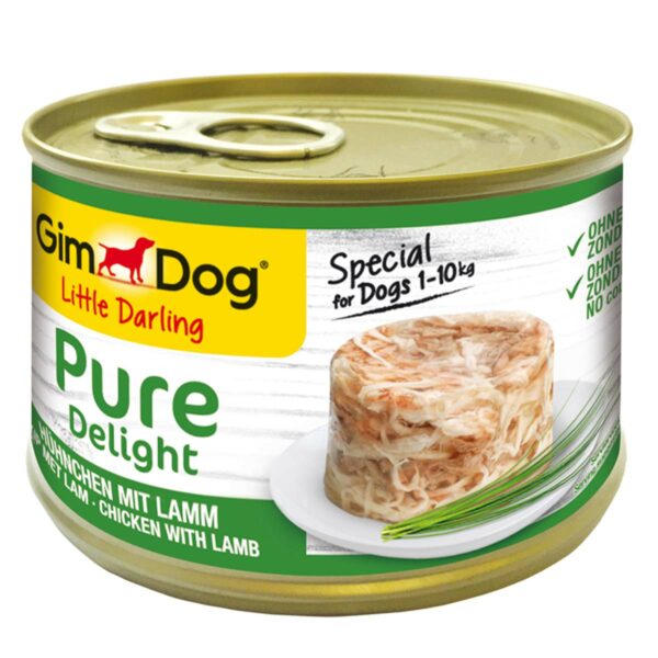 GimDog Little Darling Pure Delight Hühnchen mit Lamm 12x150g