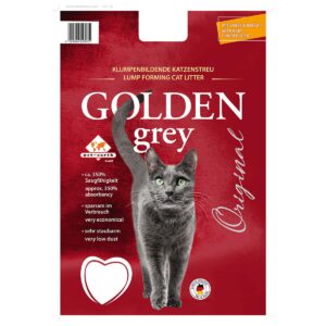 Golden Grey Katzenstreu mit Babypuderduft 14kg