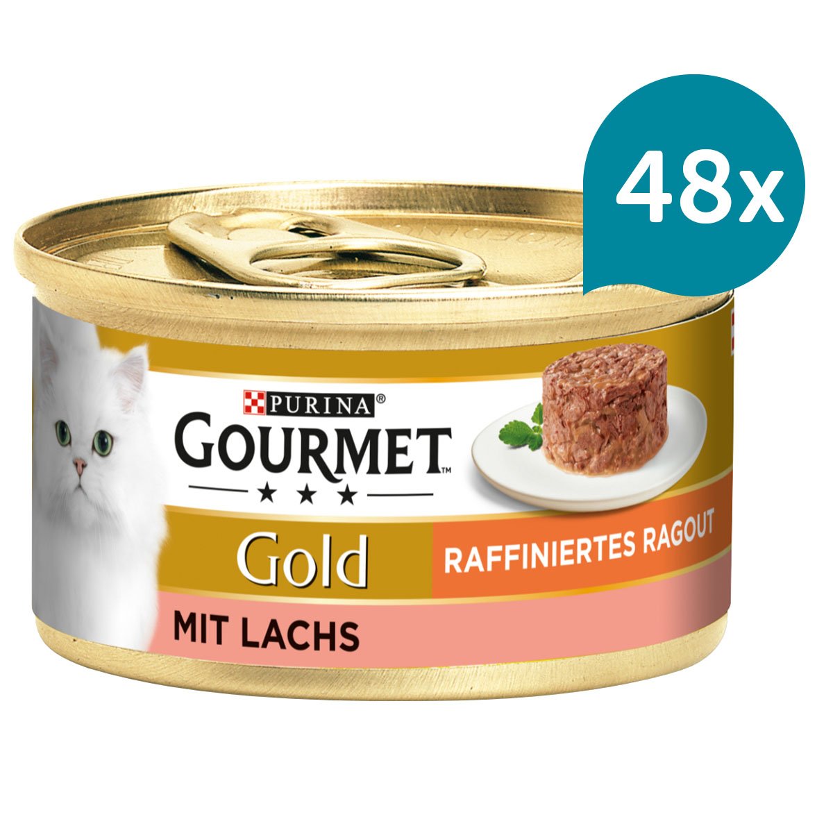 GOURMET Gold Raffiniertes Ragout mit Lachs 48x85g