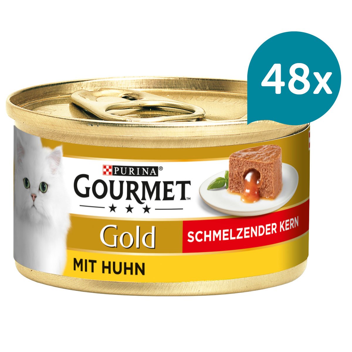 GOURMET Gold Schmelzender Kern mit Huhn 48x85g