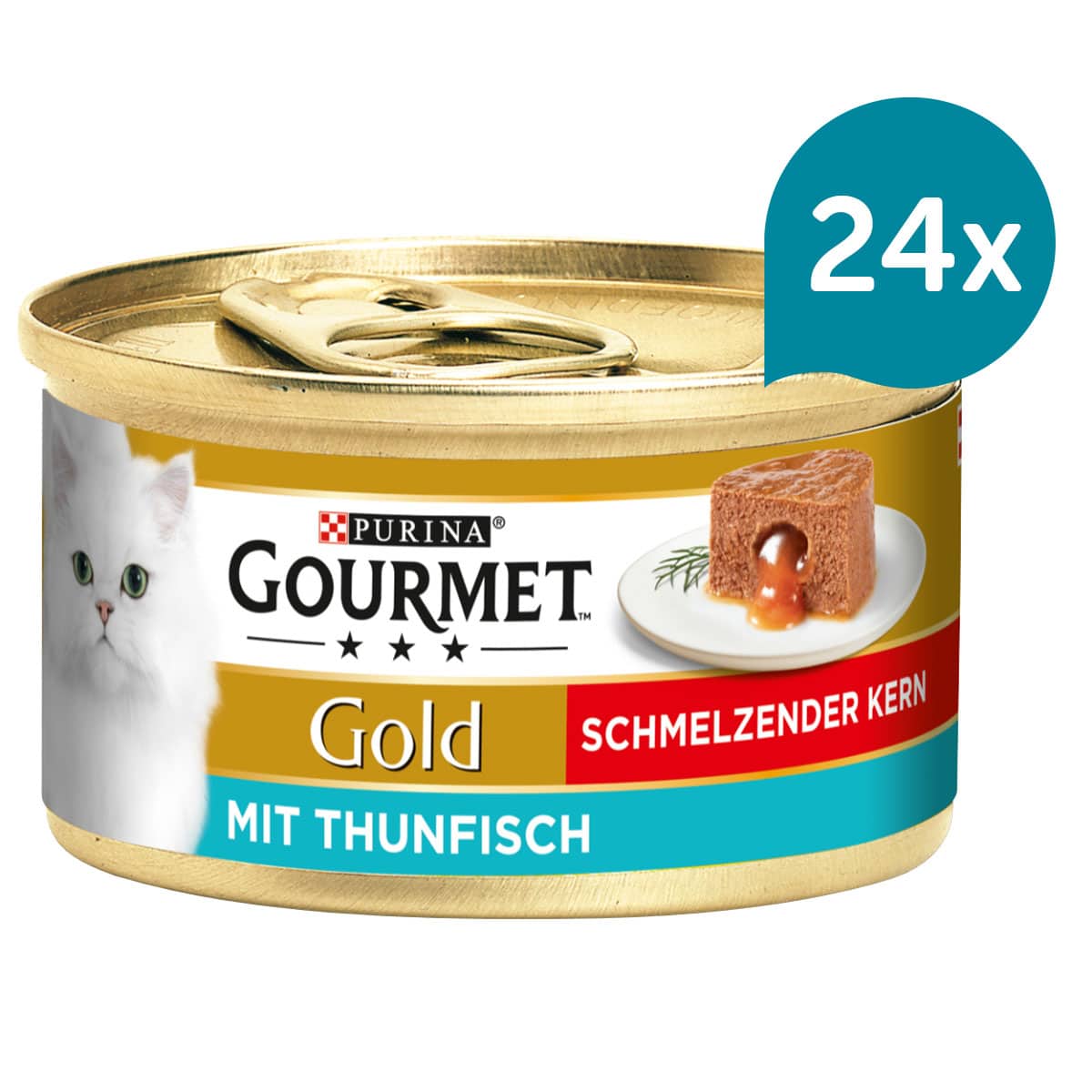 GOURMET Gold Schmelzender Kern mit Thunfisch 24x85g