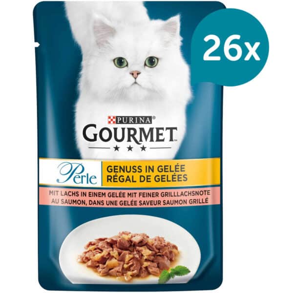 GOURMET Perle Genuss in Gelee mit Lachs 26x85g