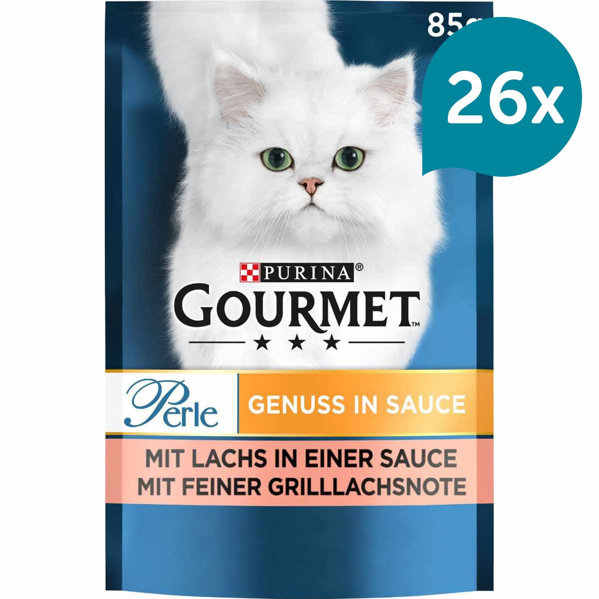 GOURMET Perle Genuss in Sauce mit Lachs 26x85g