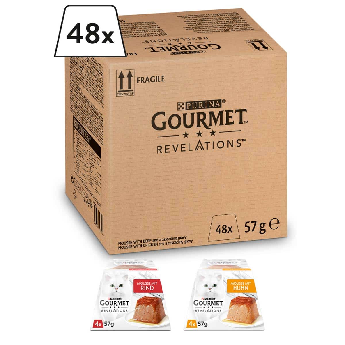 GOURMET Revelations Mousse Rind & Huhn 48x57g