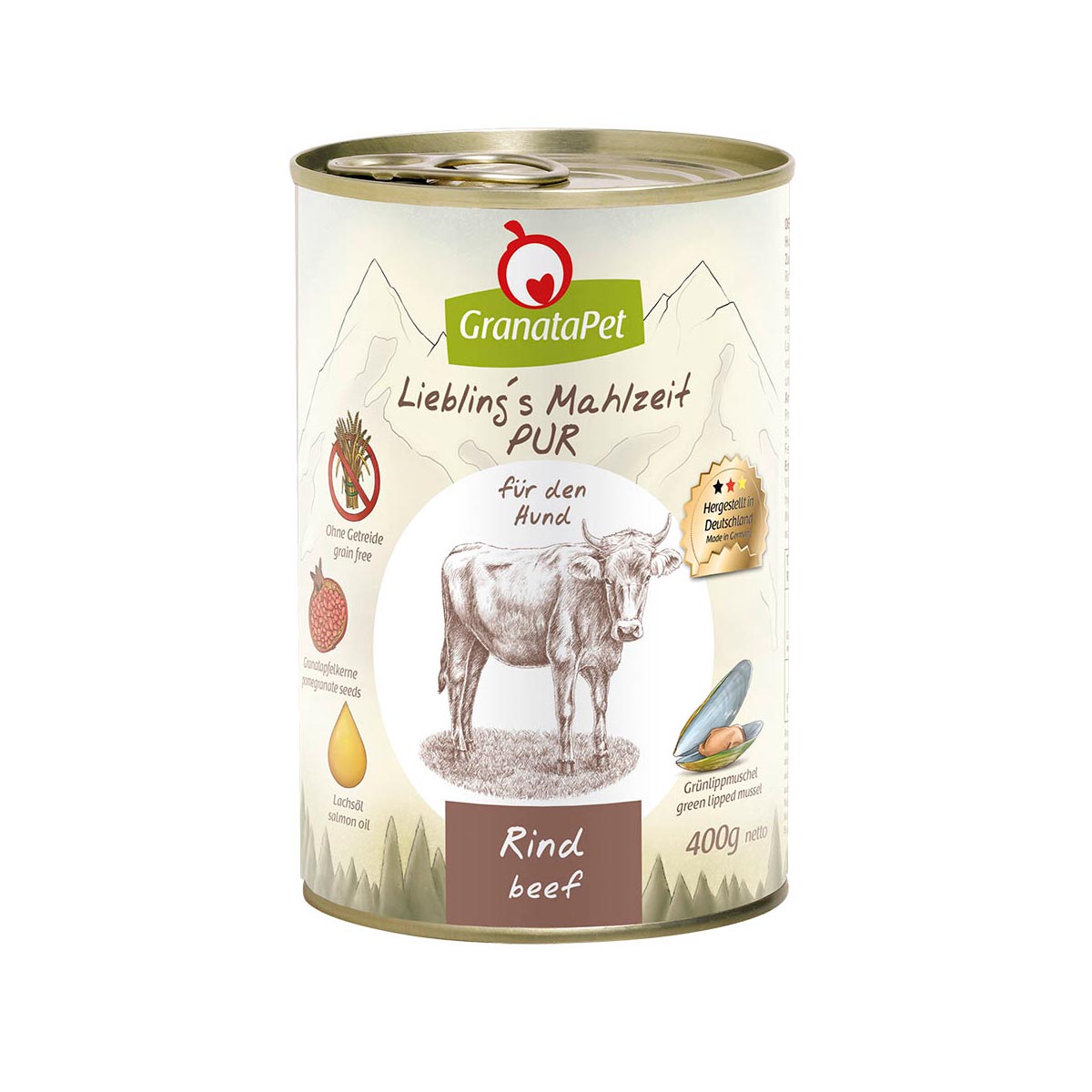 GranataPet Liebling’s Mahlzeit Rind PUR 6x400g