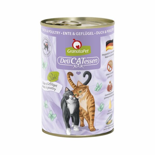 GranataPet Katze - Delicatessen Dose Ente & Geflügel 12x400g