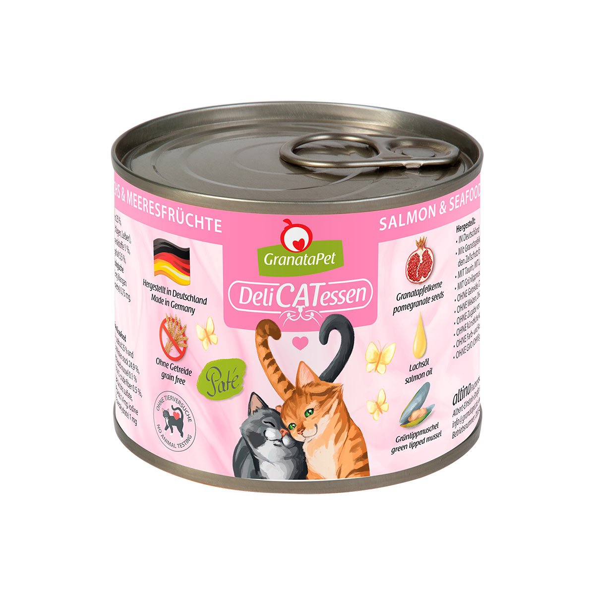 GranataPet Katze - Delicatessen Dose Lachs & Meeresfrüchte 6x200g