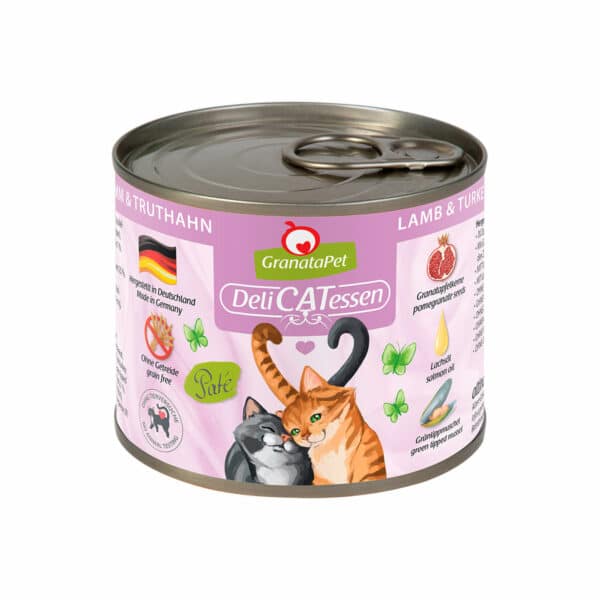 GranataPet Katze - Delicatessen Dose Lamm & Truthahn 12x200g