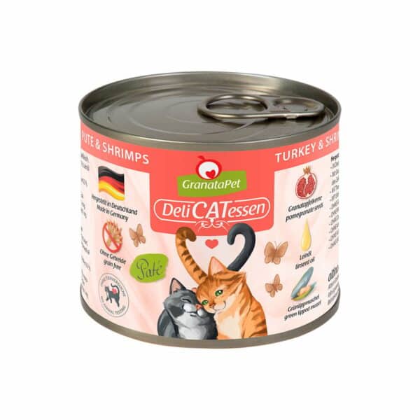 GranataPet Katze - Delicatessen Dose Pute & Shrimps 12x200g