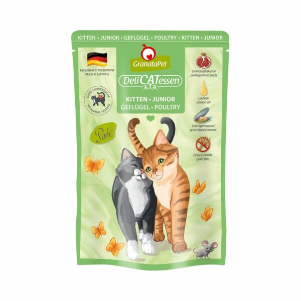 GranataPet Katze - Delicatessen Pouch Kitten Geflügel 12x85g