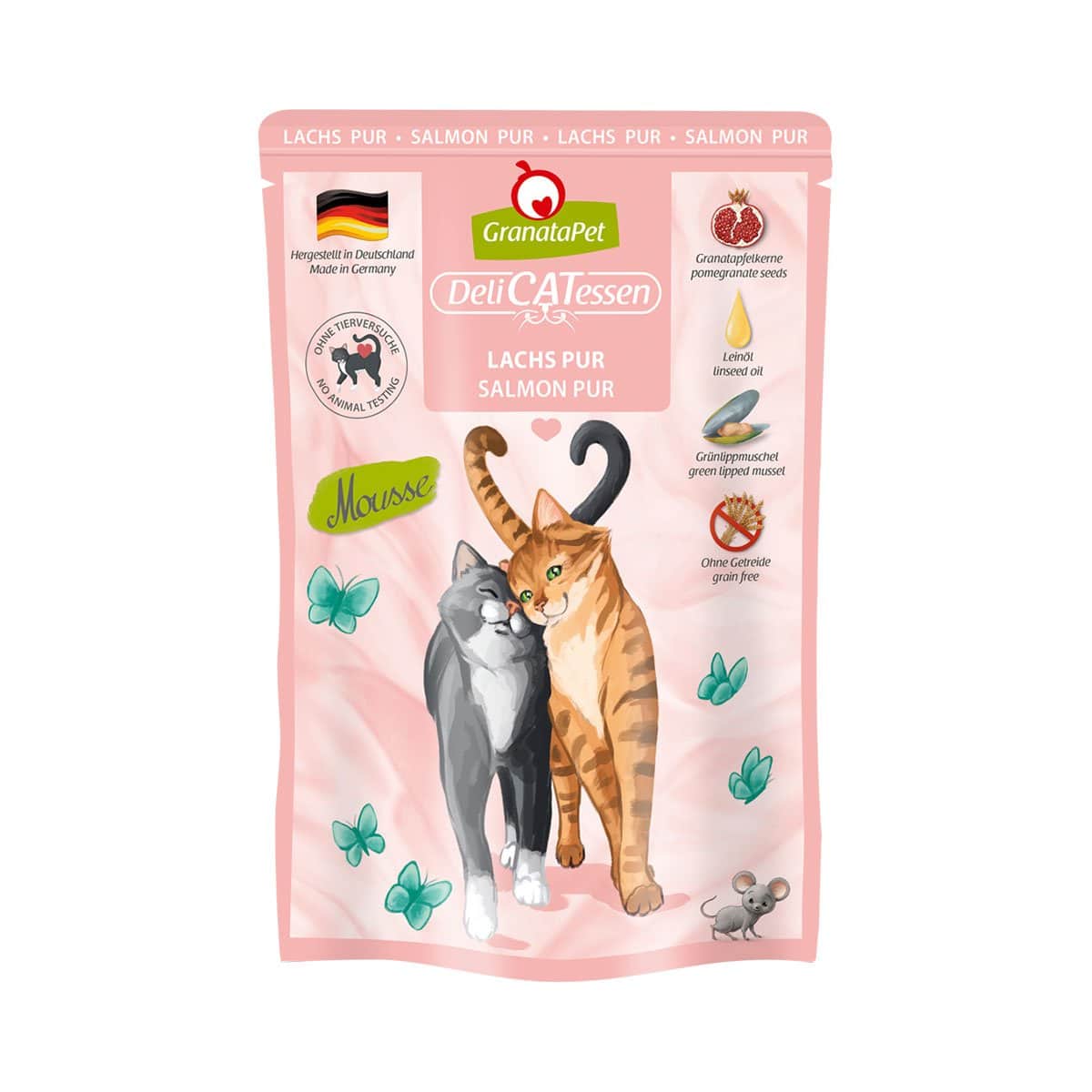 GranataPet Katze - Delicatessen Pouch Lachs PUR 6x80g