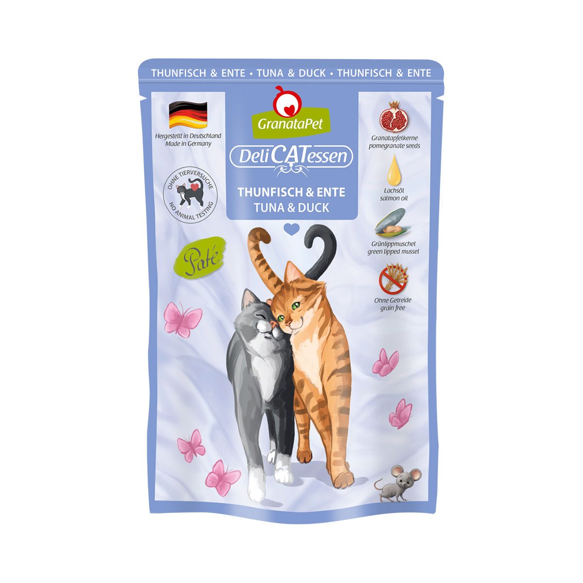 GranataPet Katze - Delicatessen Pouch Thunfisch & Ente 12x85g