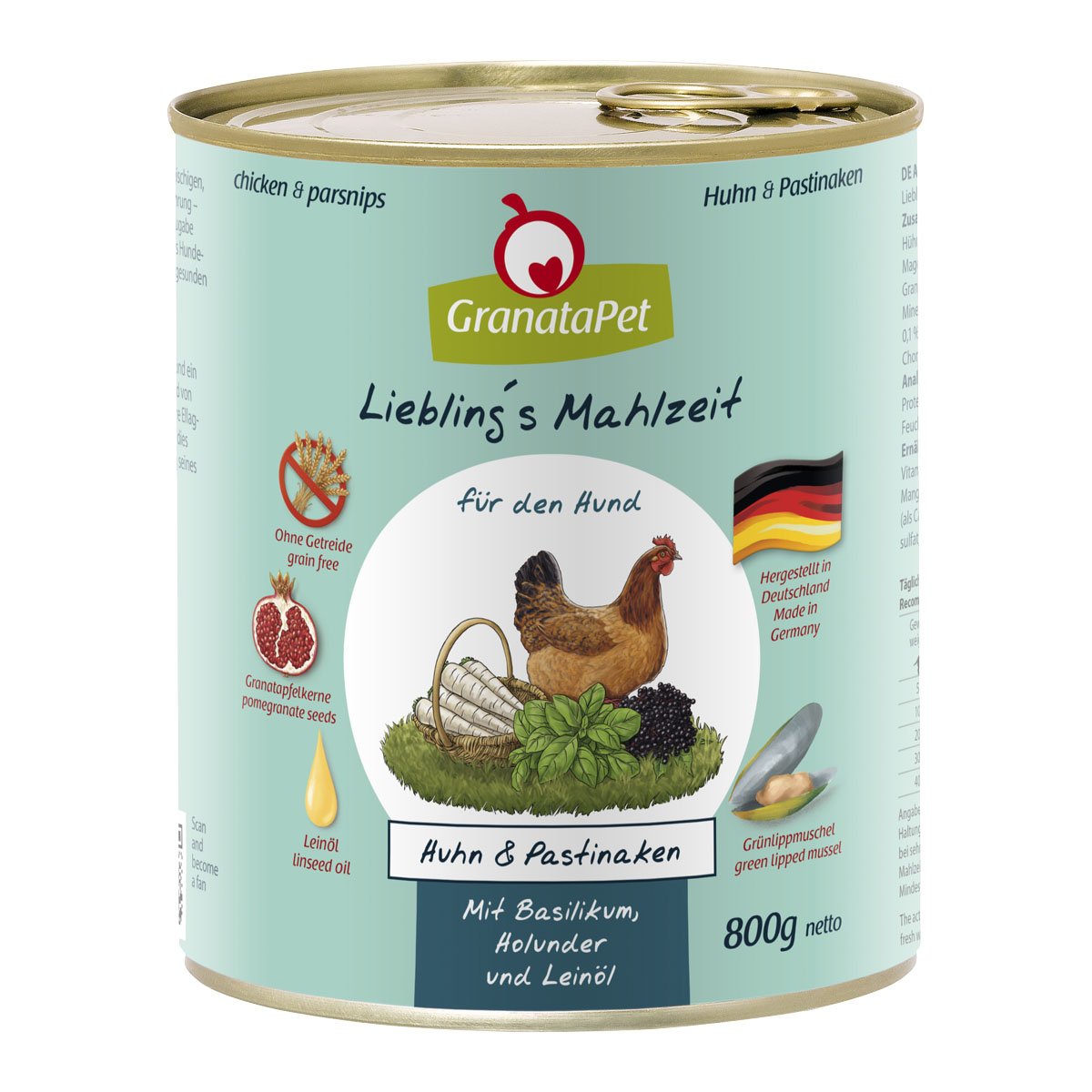 GranataPet Liebling's Mahlzeit Huhn und Pastinaken 12x800g