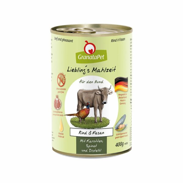 GranataPet Liebling’s Mahlzeit Rind und Fasan 6x400g