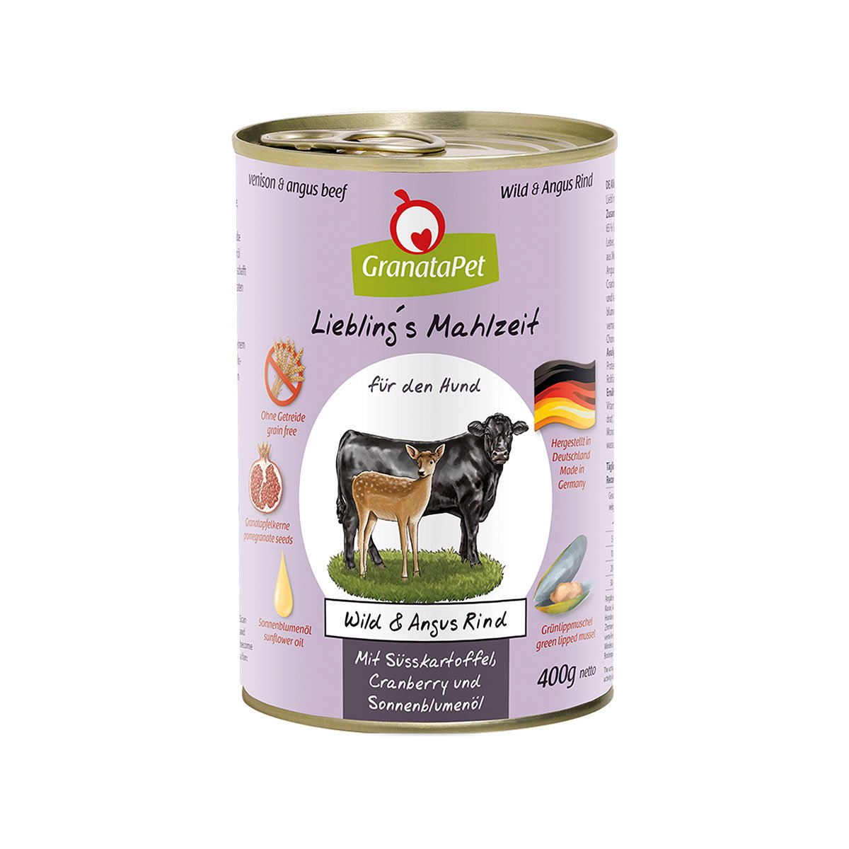 GranataPet Liebling's Mahlzeit Wild und Angus Rind 6x400g