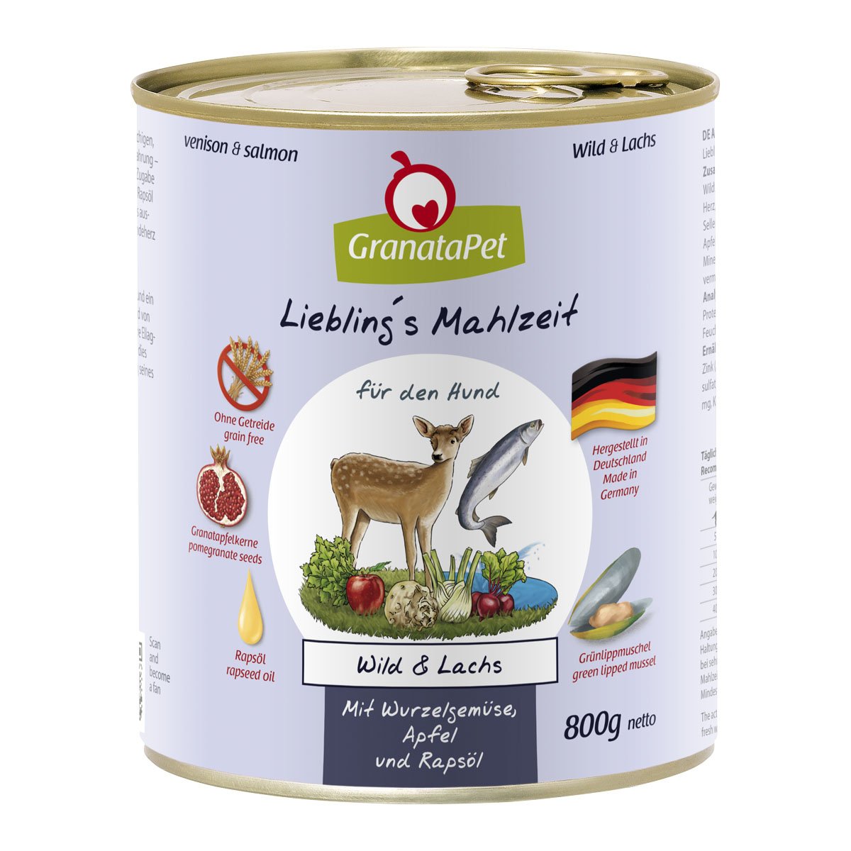 GranataPet Liebling's Mahlzeit Wild und Lachs 12x800g