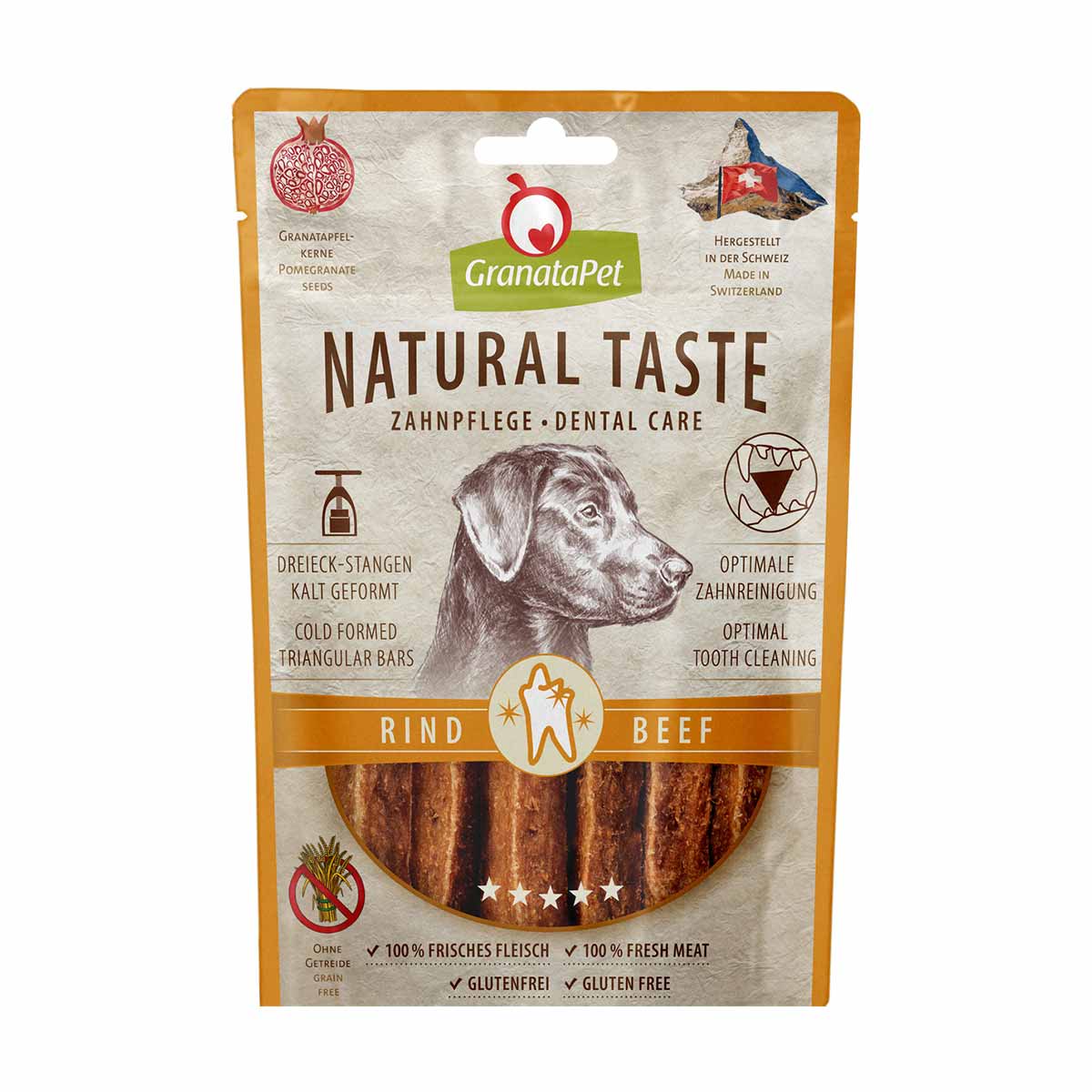 GranataPet Natural Taste Dental Care Rind 70g