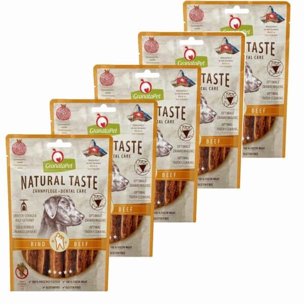 GranataPet Natural Taste Dental Care Rind 5x70g