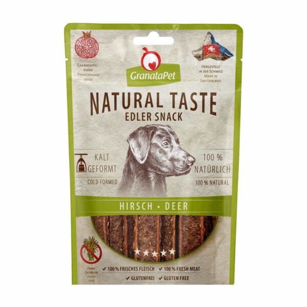 GranataPet Natural Taste Edler Snack Hirsch 90g