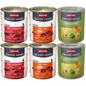 animonda GranCarno superfoods und Junior Mixpack 6x800g