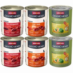 animonda GranCarno superfoods und Junior Mixpack 24x800g