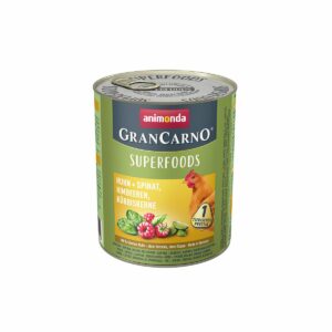 animonda GranCarno superfoods Huhn + Spinat + Himbeer + Kürbiskern 24x800g