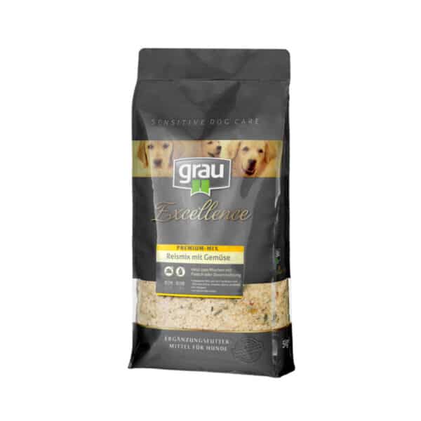 Grau Excellence Hunde-Trockenfutter Premium-Mix Reismix mit Gemüse 5kg