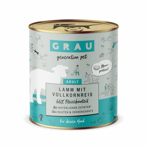 GRAU Hund Adult Lamm mit Vollkornreis 6x800g