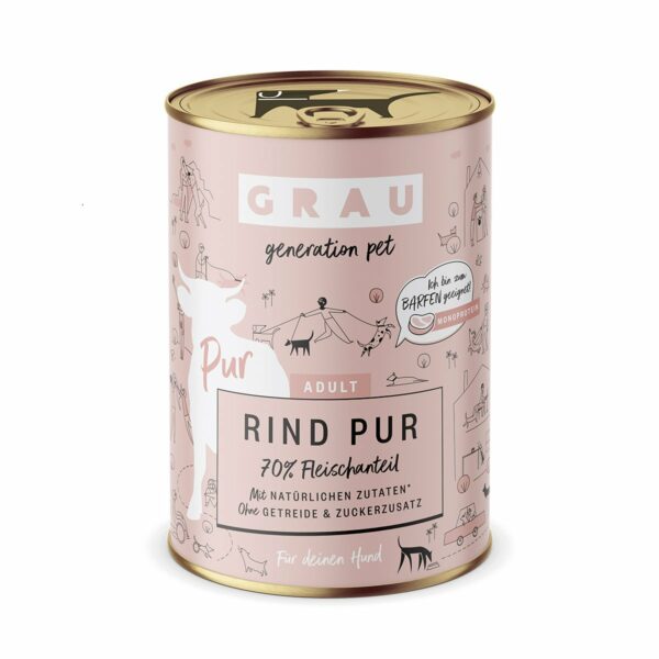 GRAU Hund Adult Rind Pur 6x400g