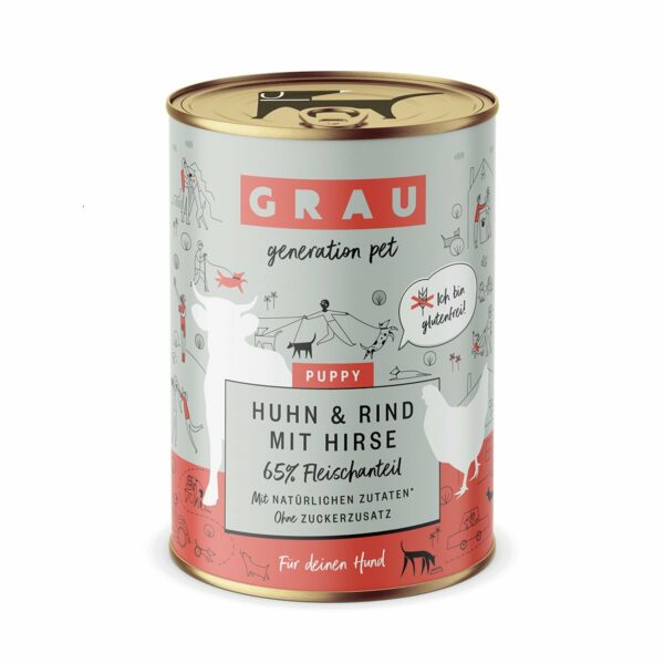 GRAU Puppy/Junior Huhn & Rind 6x400g