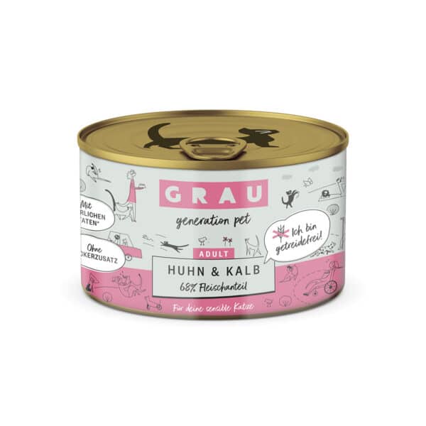 Grau Katze Huhn & Kalb 24 x 200g