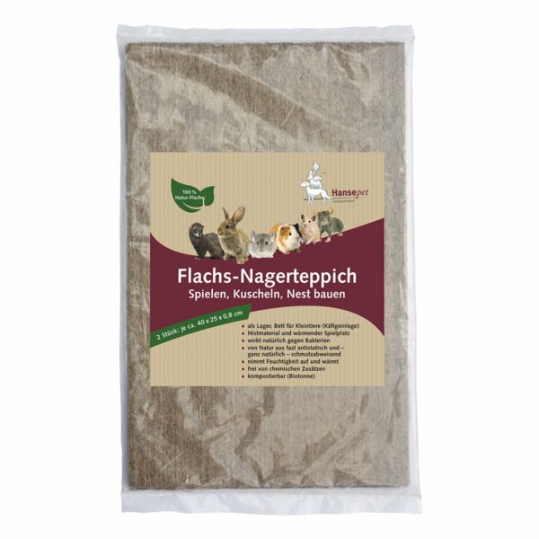 Hansepet Flachs-Nagerteppich 2x40x25x08cm