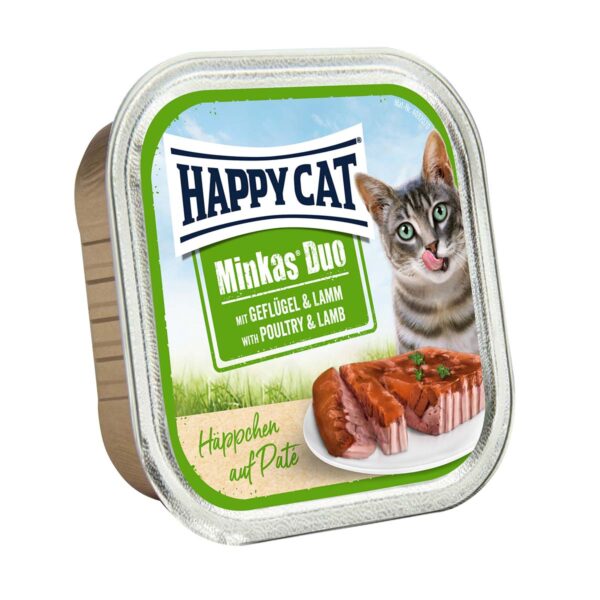 Happy Cat Minkas Duo Geflügel und Lamm 12x100g