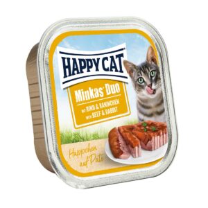 Happy Cat Minkas Duo Rind und Kaninchen 12x100g