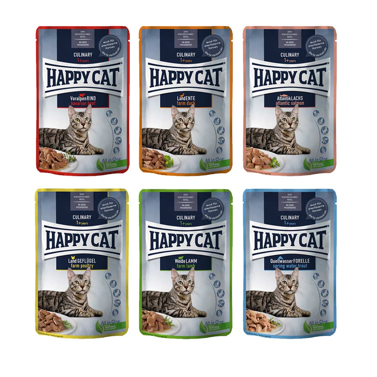 Happy Cat Mischtray 1 Pouches 12x85g