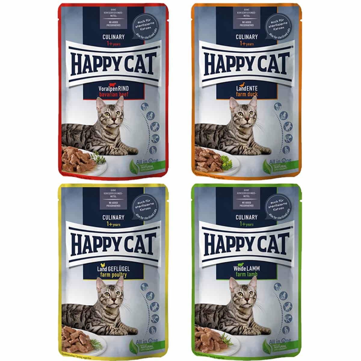 Happy Cat Mischtray 2 Pouches 24x85g