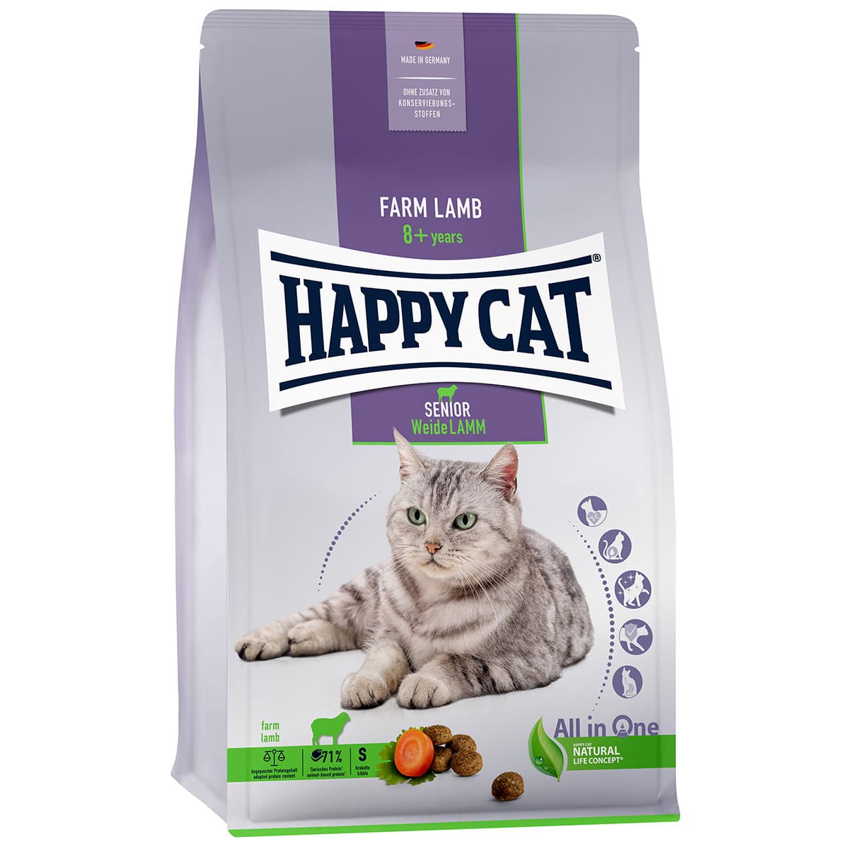 Happy Cat Senior Weide Lamm 3x4kg