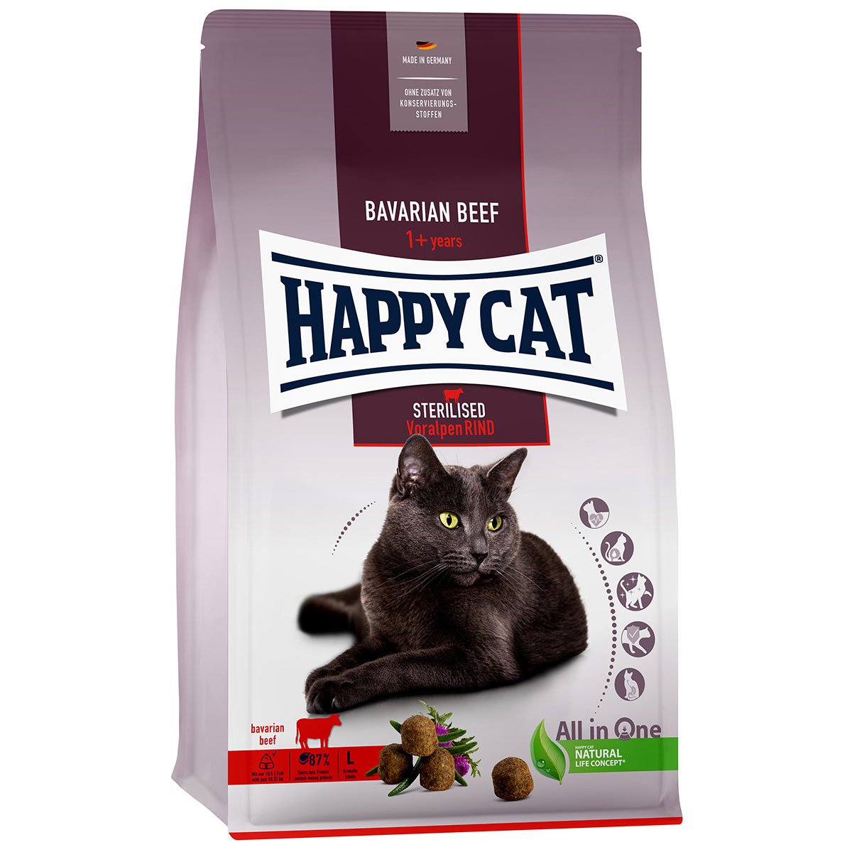 Happy Cat Sterilised Adult Voralpen Rind 300g