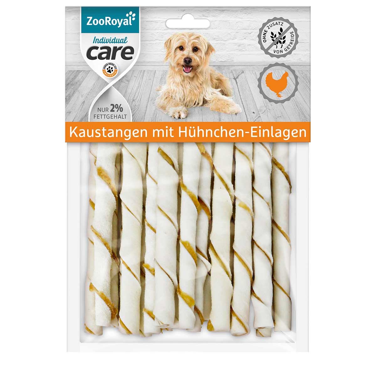 ZooRoyal Individual care Kaustangen mit Hühnchen-Einlagen 200g