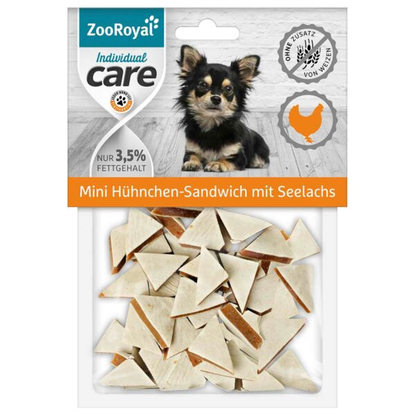 ZooRoyal Individual care Mini Hühnchen-Sandwich mit Seelachs 70g