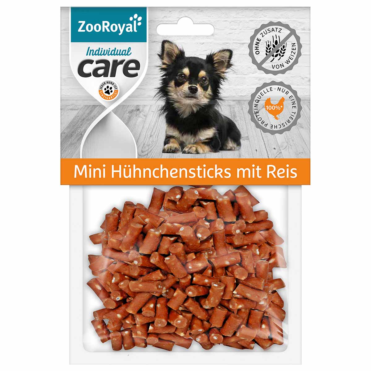 ZooRoyal Individual care Mini Hühnchensticks mit Reis 70g